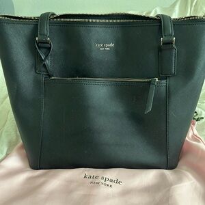 Kate Spade Black Leather Tote W/ dust bag